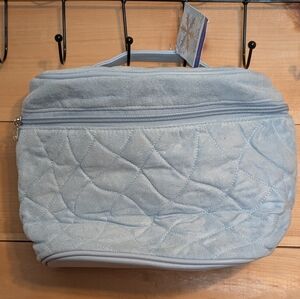 Bath & Body Chic Quilted Light Blue Cosmetic Bag